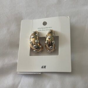 H&M Gold and Silver Studded Earrings